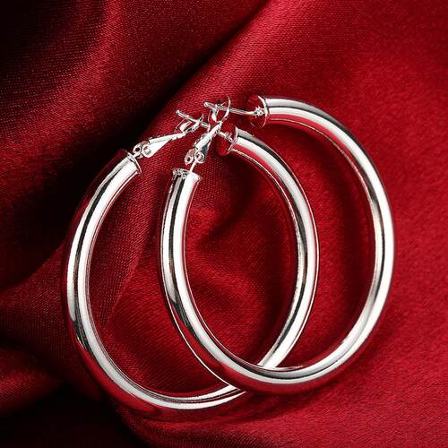 High Quality 925 Sterling Silver/Gold Smooth 50mm Round