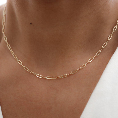 2023 Gold Filled Necklace Handmade Gold Choker Boho Chain