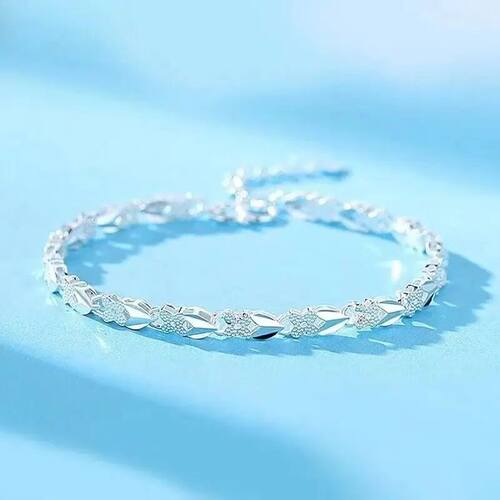 fine silver color Heart Clover Bracelets For women wedding
