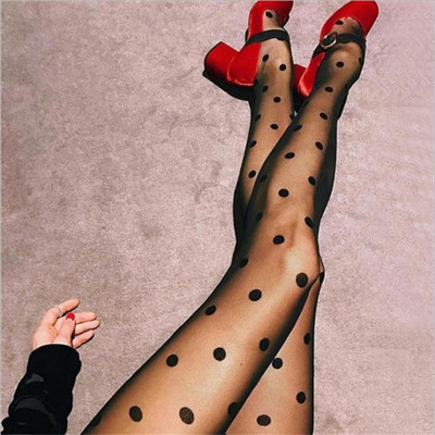 Women's Tights Sexy Large Dot Silk Stockings Ladies Vintage