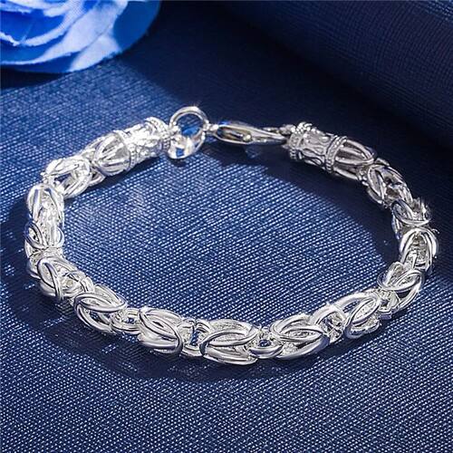 Popular Sterling Silver Bracelet for woman man 20mm chain