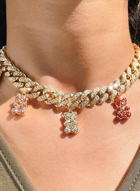 Hip Hop Personality Gold Color Cuban Link Chain Necklace