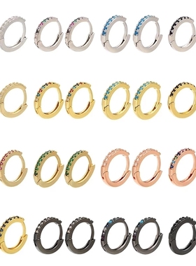 2023 13x14mm one pair crystal hoop earrings for women