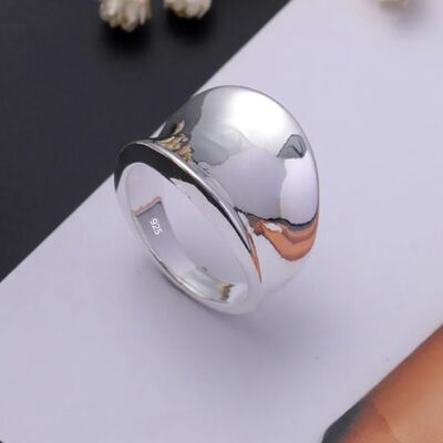 Classic charms Silver Color wide Rings for men Women Size 6