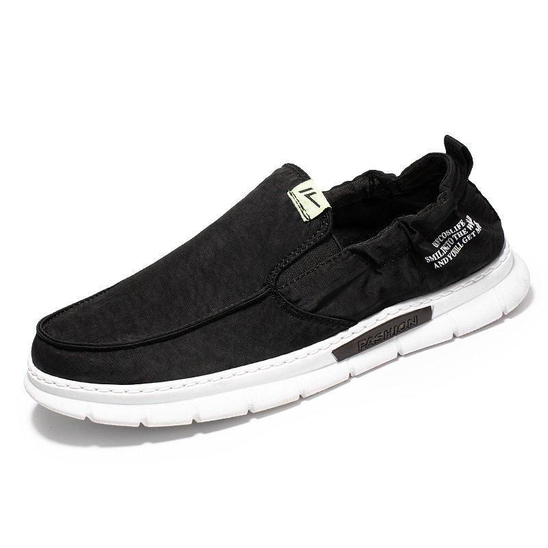 黑觅老北京布鞋男2022春秋新款透气雨伞布鞋轻巧潮流休闲一脚蹬鞋