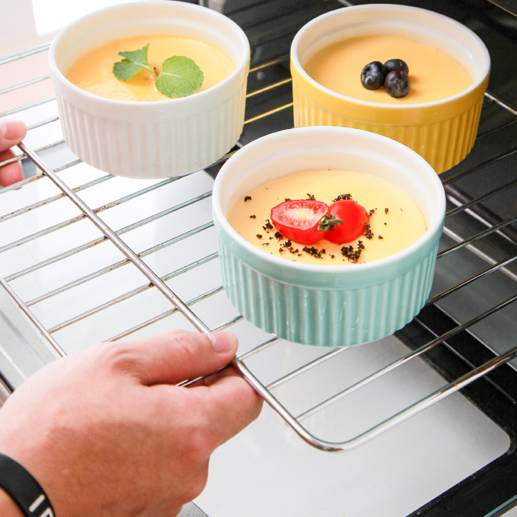 空气炸锅专用碗舒芙蕾烤碗陶瓷蒸蛋碗耐高温烘焙烤箱专用布丁杯