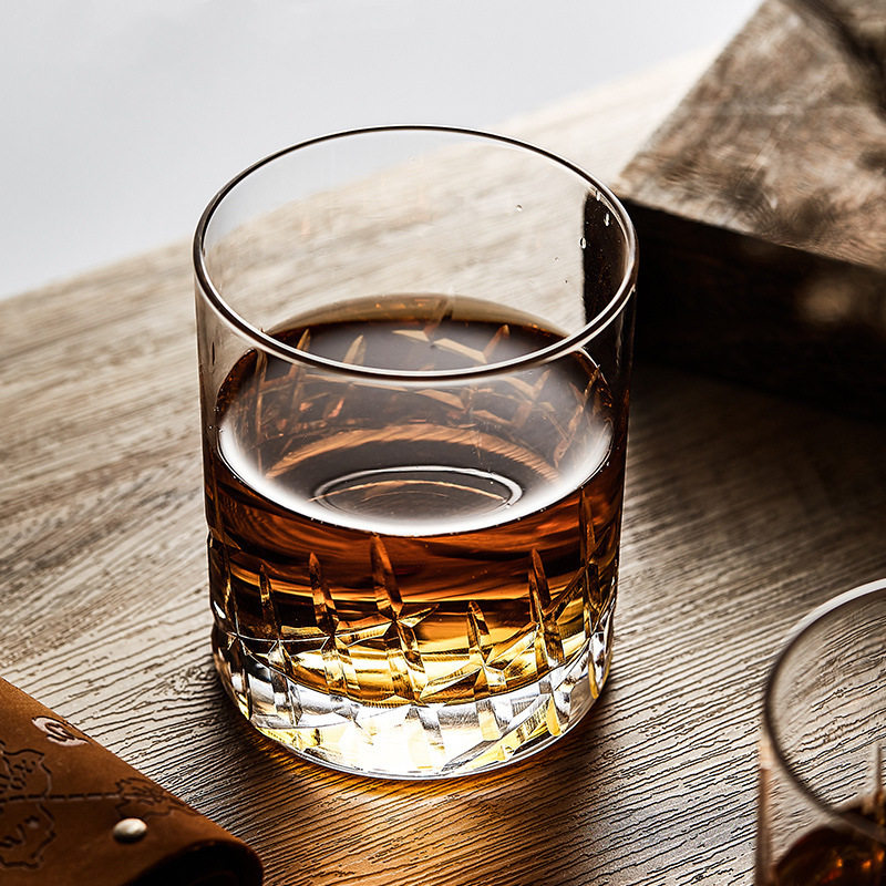 日本进口东洋佐佐木无铅水晶玻璃杯 刻花杯 水杯烈酒杯威士忌酒杯
