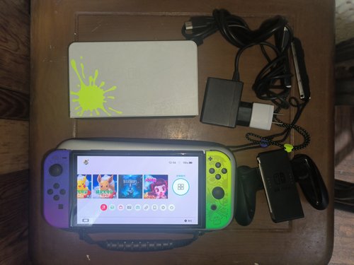 switch oled游戏机喷射战士3限定版装满游戏