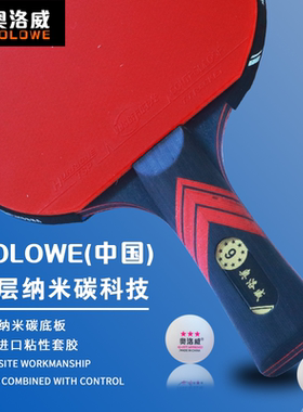 乒乓球拍专业级单拍碳素底板长柄短柄比赛兵乓球拍高弹胶皮一对拍