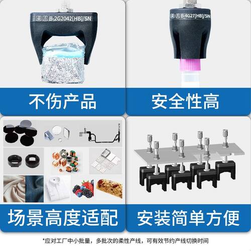 BM-F20006[P]柔触柔爪机械手柔性夹爪注塑机软爪真空吸盘气动夹具