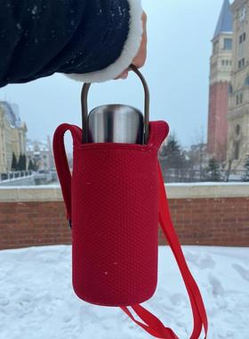 杯袋苏泊尔保温杯套1000ml1200ml1600ml水壶套学生长背带防摔保护