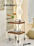 NORCHAIR приставной столик из скандинавского вишневого дерева, автомобиль-ресторан из массива дерева, ретро, мобильная тележка, Интернет, журнальный столик для хранения знаменитостей в гостиной