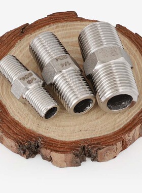 304不锈钢六角丝 双头外丝接头 不锈钢外丝直接 对丝 直接头4分GH