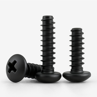 黑色304不锈钢PB圆头平尾自攻螺丝盘头十字螺钉M2M2.3M2.6M3M4M5