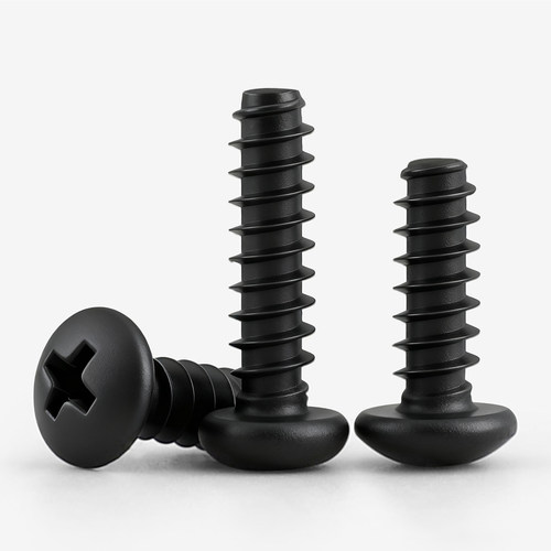 黑色304圆头十字平尾自攻螺丝