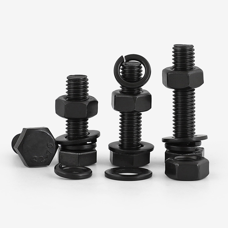 黑色304外六角螺丝钉磕碰不掉色