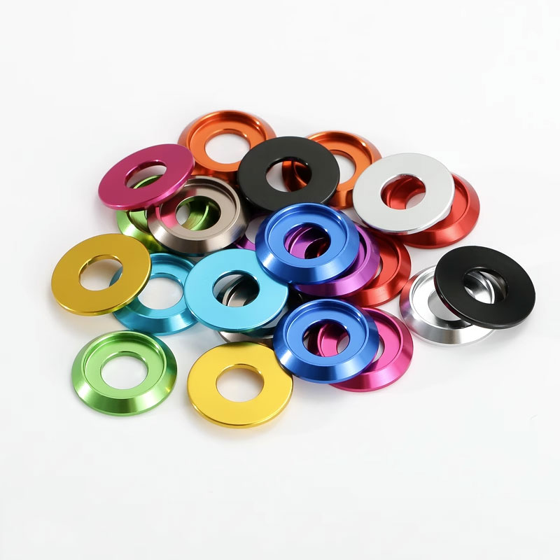 彩色铝合金属伞头碗型锥形垫圈