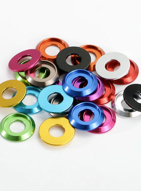 铝合金多彩色半圆头垫片模型螺丝钉螺栓垫片垫圈M2M2.5M3M4M5M6GG