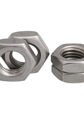 304/316不锈钢六角薄螺母正牙丝扣扁薄螺帽M2.5M3M4M5M6M8M10-M30
