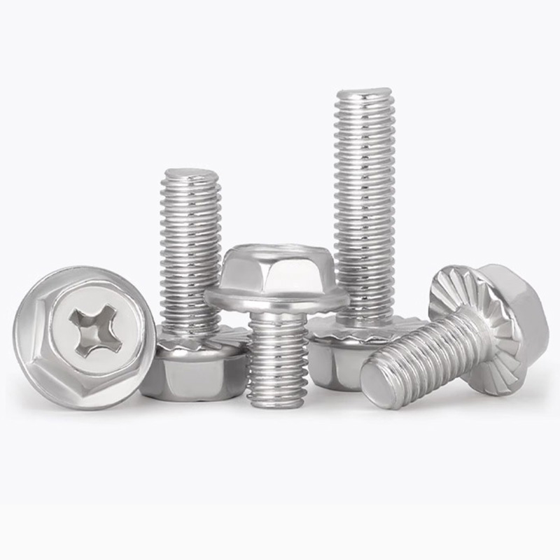 304不锈钢十字法兰面螺钉外六角