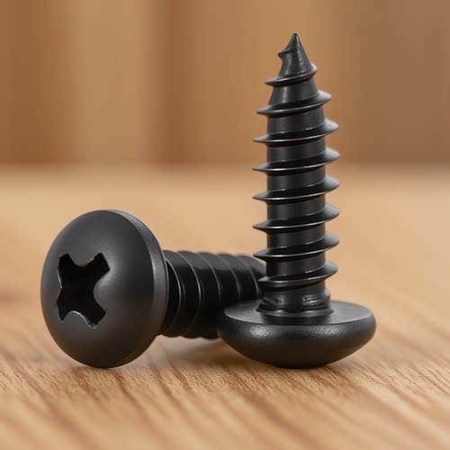 黑色304圆头十字自攻螺丝不掉色