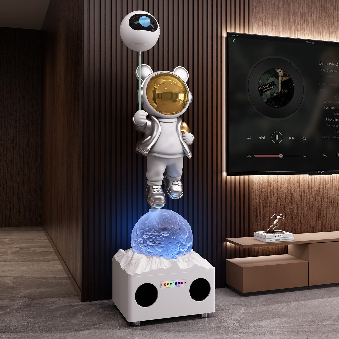 太空人星空灯投影宇航员大摆件客厅沙发边电视柜旁轻奢高端落地,家居饰品,落地摆件,淘宝优惠券,粉丝福利购,淘宝优惠卷