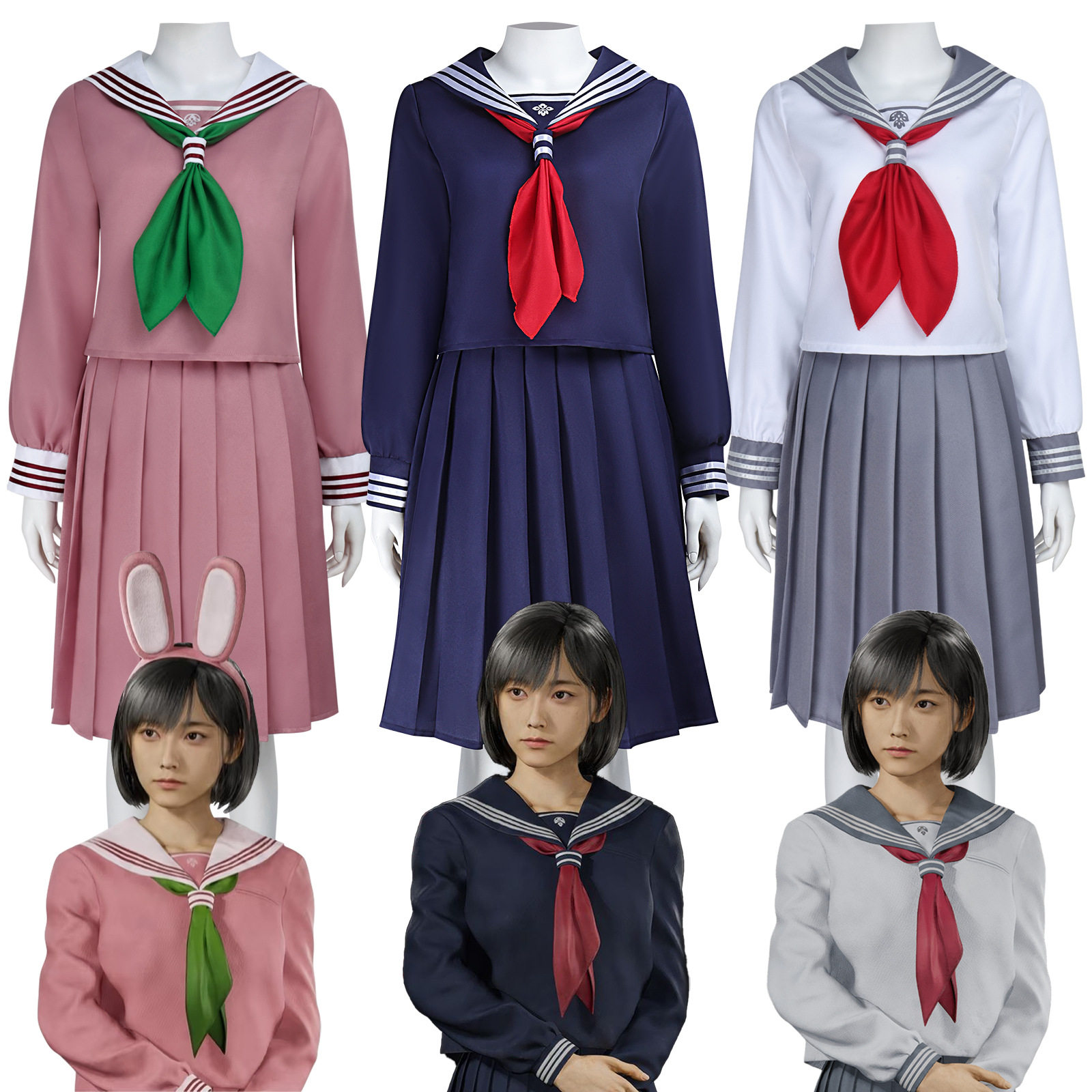 雏子jk裙角色扮演服装游戏清水雫cosplay漫展服跨境甜美清新
