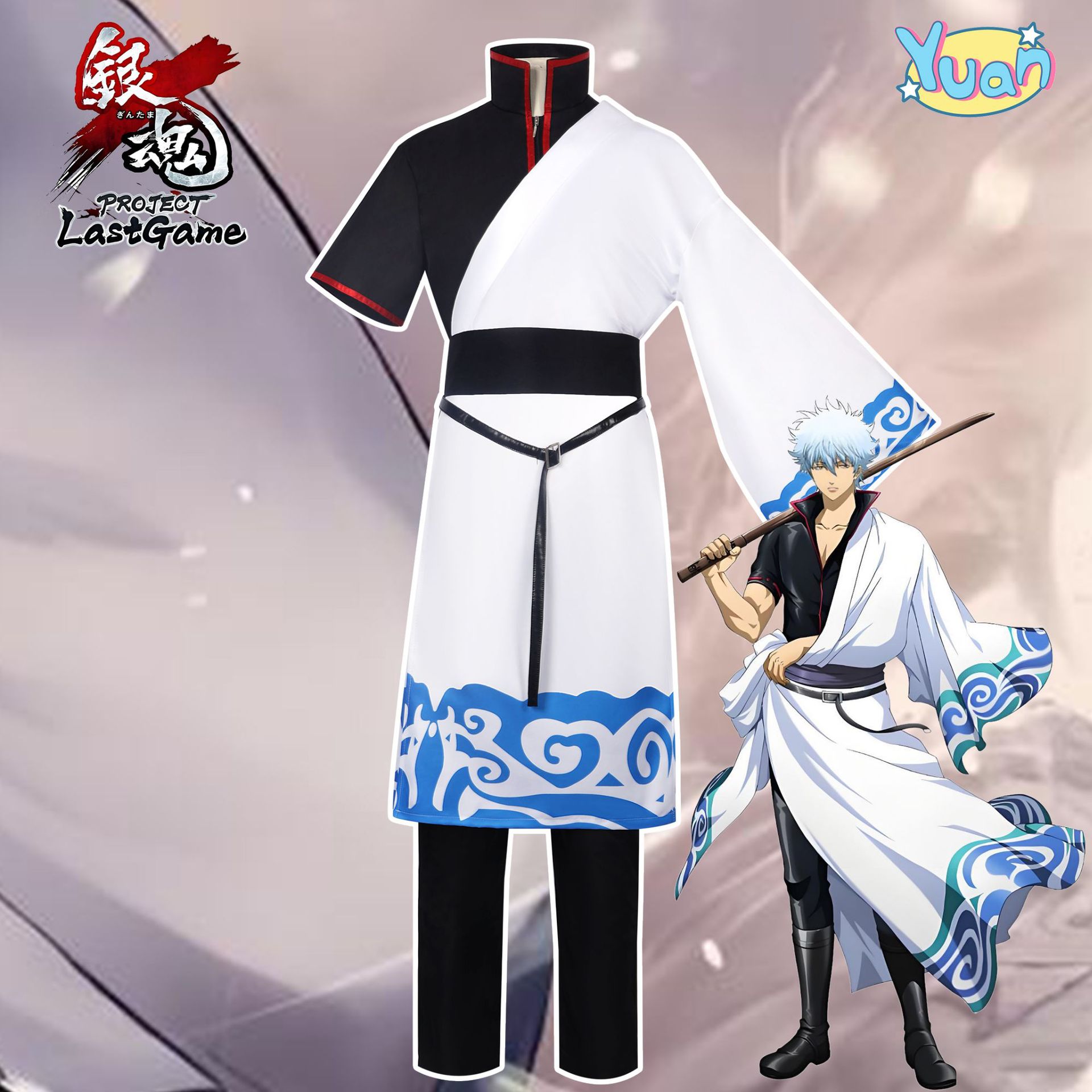 银魂cos服SakataGintoki白夜叉坂田银时cosplay动漫服装全套现货