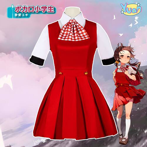 VOCALOID2虚拟歌姬cos服歌爱雪YUKI连衣裙动漫cosplay服装二次元