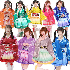 外贸出口日本动漫和服COS极乐净土重樱和服女仆装宅舞衣服