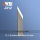 经纬J333数控设备切割机尖刀片J333直边刀26度JWEI切割机钨钢刀