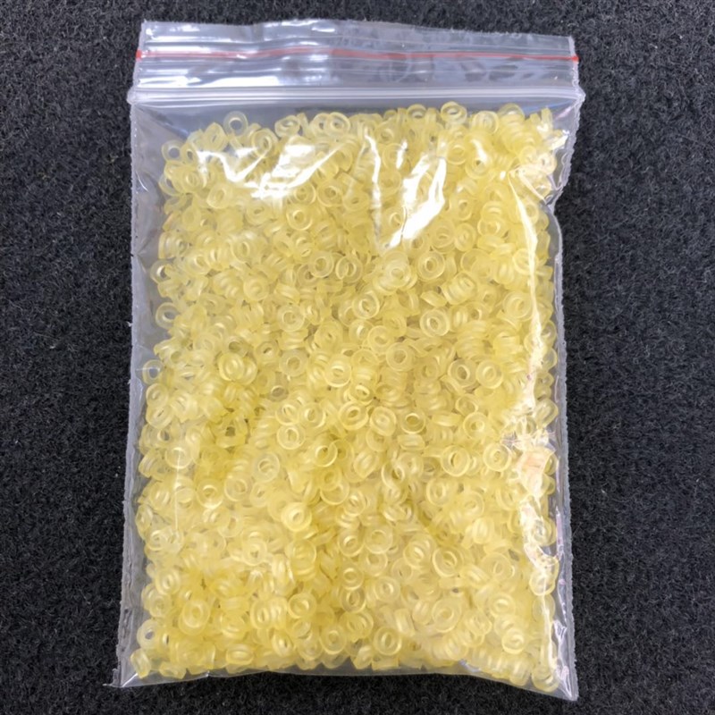 弹力颗粒橡皮筋挂红虫橡胶圈绑蚯蚓乳胶牛皮筋钓鱼饵黄色小圈