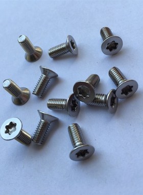 M4x64x16黑色沉头内梅花螺丝GB2673不锈钢高盐雾耐腐蚀梅花防盗