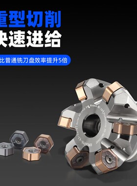 麦特 HNGX09 替代普拉米特HNGX0906ANSN 45度平面重切削铣刀盘