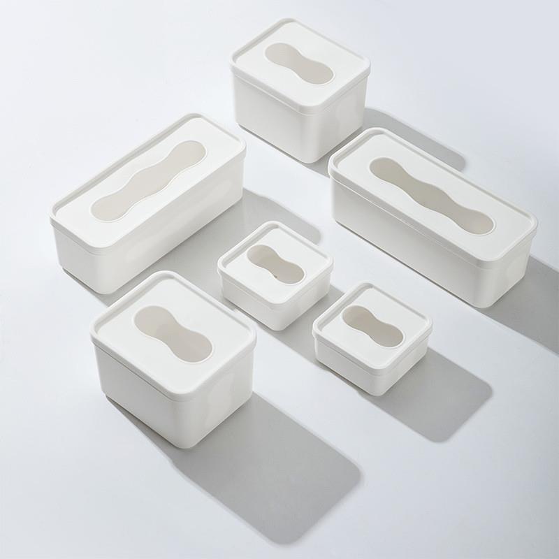 黏贴式口罩收纳盒家用桌面玄关壁挂式防尘一次性手套保鲜膜整理盒