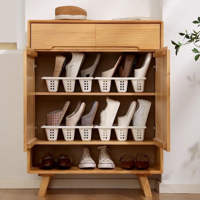 放鞋子的收纳神器鞋柜收纳盒免安装塑料鞋架拖鞋抽屉式省空间整理