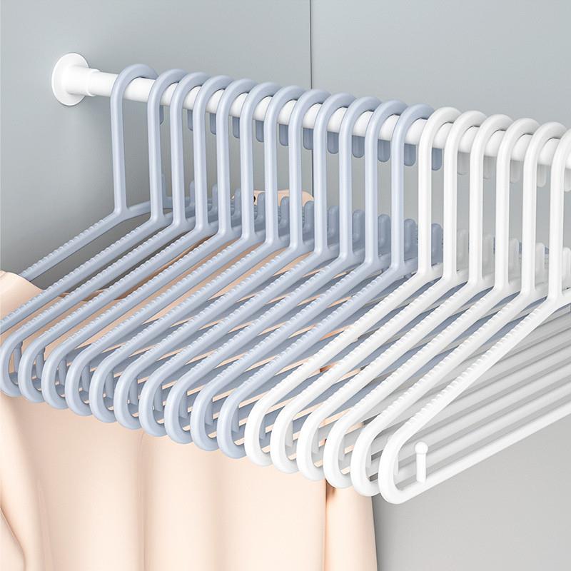 家用无痕防滑衣架20支挂晒衣服衣架子晾衣撑学生宿舍多功能挂衣钩