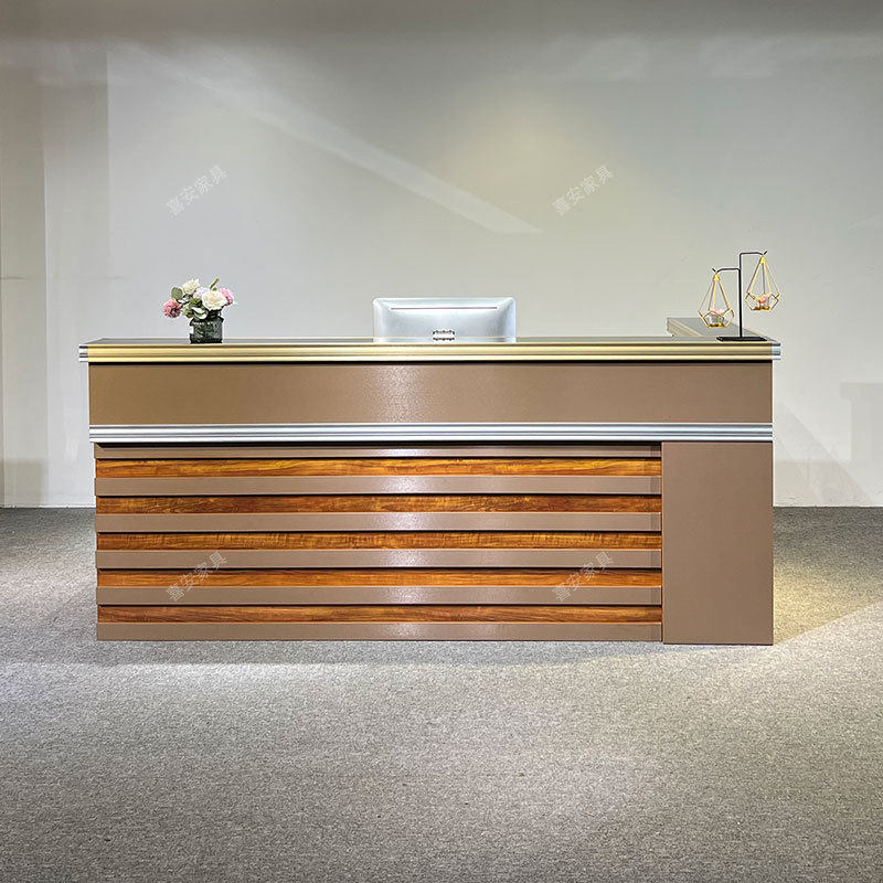 l型转角收银台木质酒店吧台饭店柜台公司迎宾咨询接待桌商用前台