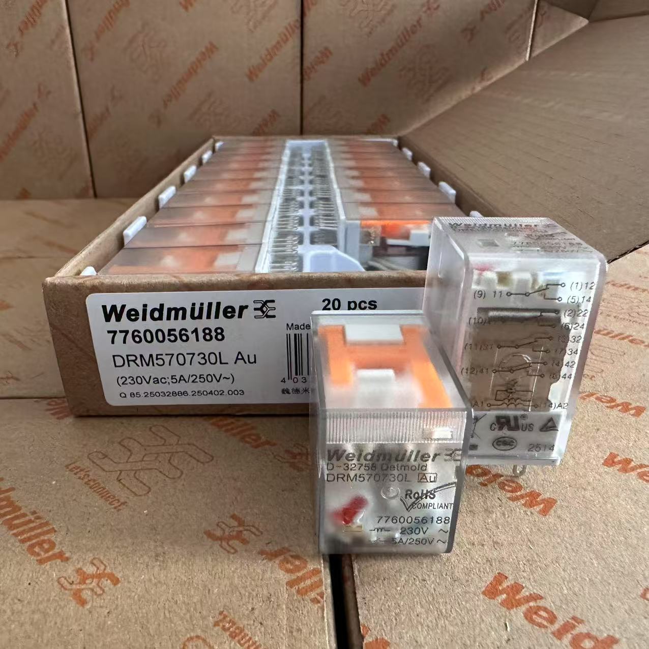 魏德米勒14脚230vac中间继电器