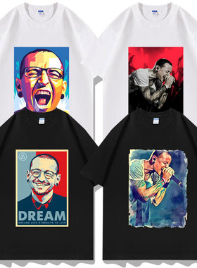林肯公园乐队linkinpark查斯特贝宁顿短袖T恤衣服体恤打底文化衫