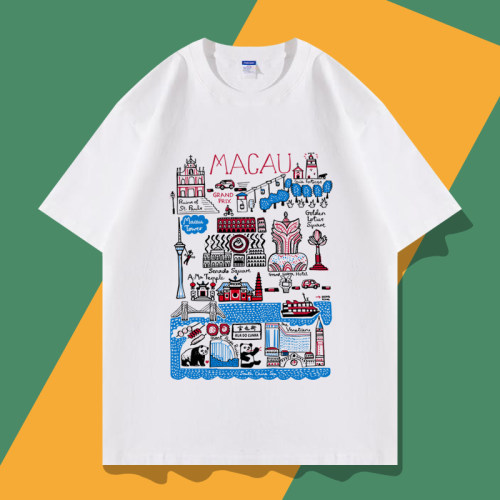 澳门旅游纪念品短袖T恤衣服半袖