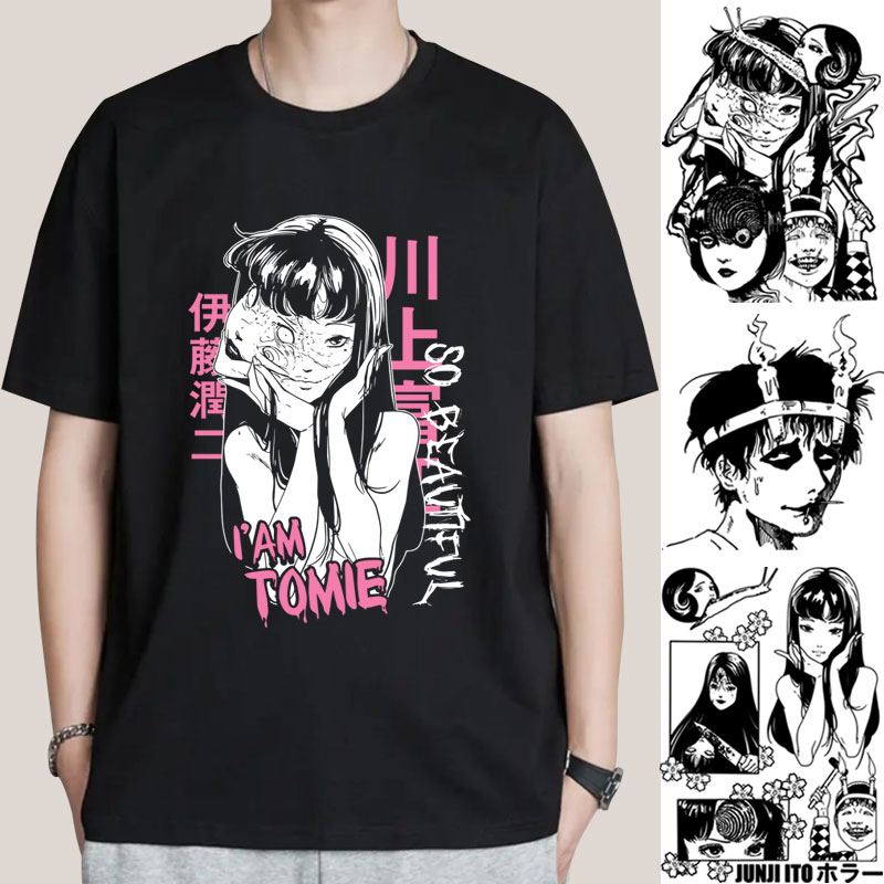 伊藤润二川上富江短袖T恤衣服