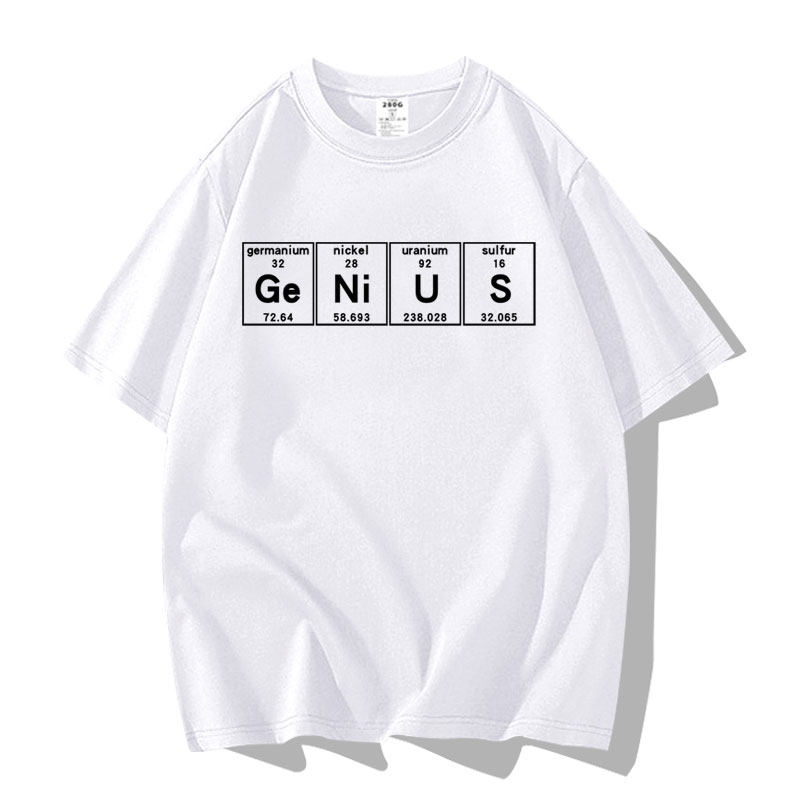 化学方程式元素周期表锗镍铀硫GeNiUS天才短袖T恤衣服打底文化衫