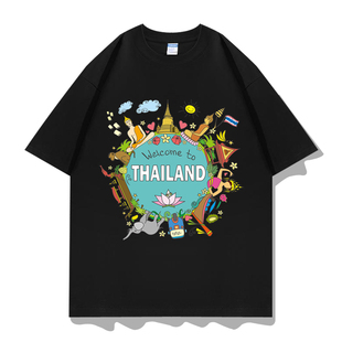 泰国thailand旅游户外旅行时尚帅气短袖T恤衣服体恤半袖文化衫潮
