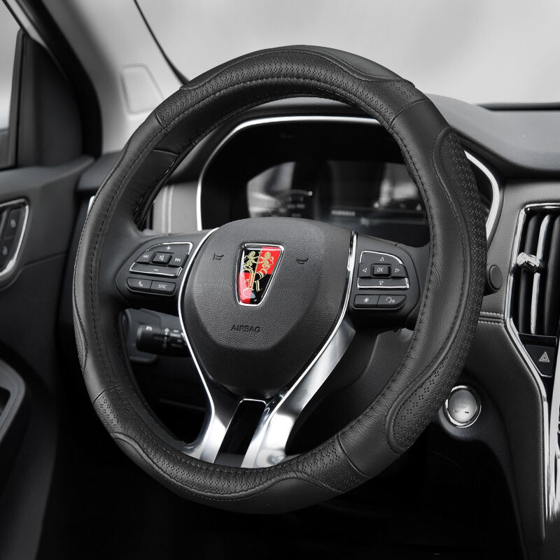 荣威RX5ePLUS方向盘套真皮emax350i5i6max550360RX3把套ei5黑色黑
