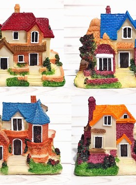 速发苔藓微景观大号房华中式大别墅建子房屋模型豪筑造景树脂桌面