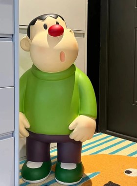 快速发货歪头胖虎手办卡通动漫潮玩摆件客厅玄关电视Y柜儿童房装