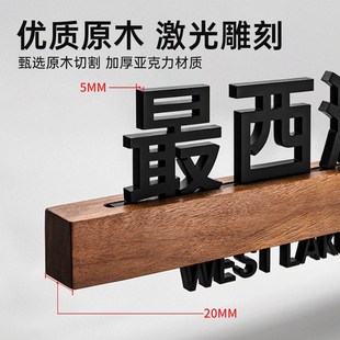 快速发货门牌号码牌高级感家用创意定制高档别墅小V区民宿轻奢带