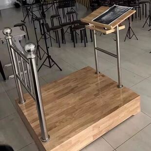 实木伸缩合唱团台阶三层可移动舞台交响乐队和声乐团指挥台阶定制