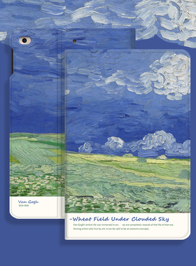 梵高天空下的田野复古油画适用iPad air6 2024/10.2寸/ipad pro2024/mini7书本保护套